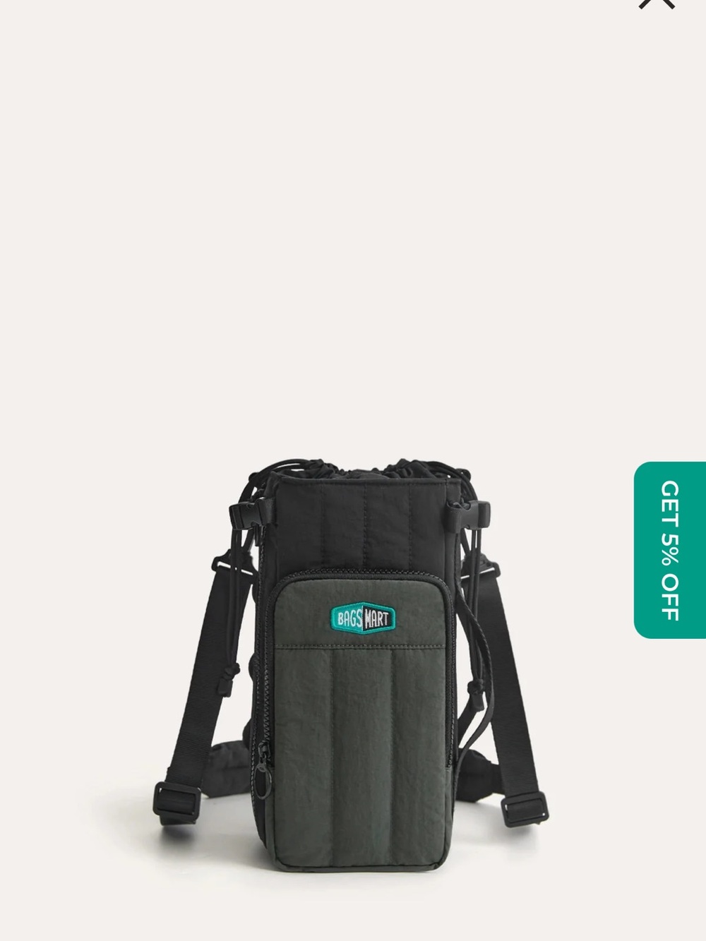 NEW BAGSMART Paz Water Bottle Sling (Black)